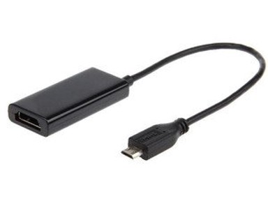 GEMBIRD Adapter MHL (5-pinski) na HDMI + micro USB, crna