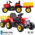 Traktor na akumulator s prikolicom- crveni