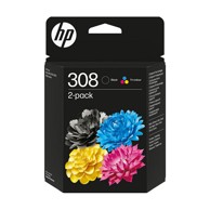 HP Originalna tinta 308 BK + 308, trobojna, Multipack