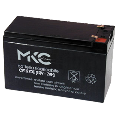 MKC Baterija akumulatorska MKC1270P, 12V, 7Ah, crna