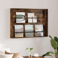 Polica za časopise s policom 100 x 12 x 70 cm, dimljeni hrast