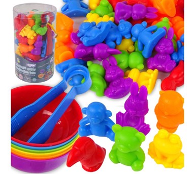 WOOPIE Edukativna igra, sorter boja životinja, 44 el.