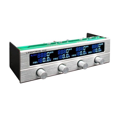 LAMPTRON Kontroler ventilatora FC5 V2, 5.25 inča, srebrni