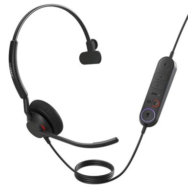 JABRA Slušalice Engage 40 MS, crne, Inline Link, on-ear, Mono, USB-A