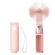 JISULIFE Ručni ventilator Life8 Plus, USB-C, 4500 mAh, ružičasti