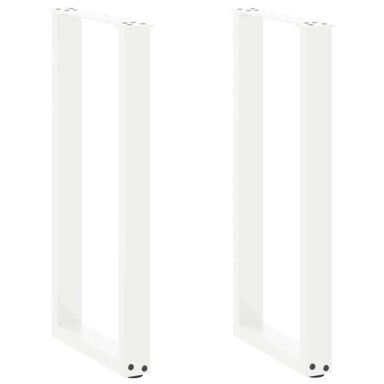 Noge za konzolni stol U-oblik, 2 kom, 38 x (72–73) cm, čelik, bijele