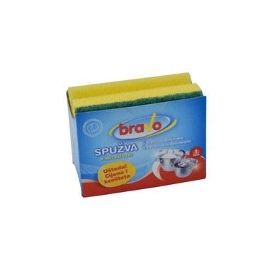 REKORD Spužva za posuđe s abrazivom Bravo 3/1