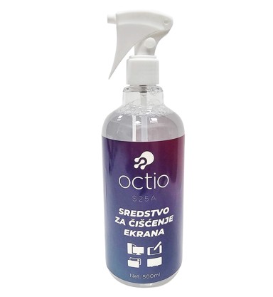 OCTIO Sredstvo za čišćenje S25A, za ekrane, krpica, sprej, 500ml
