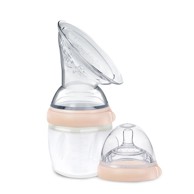 HAAKAA Komplet silikonska izdajalica i bočica 3. generacije 160 ml, breskva