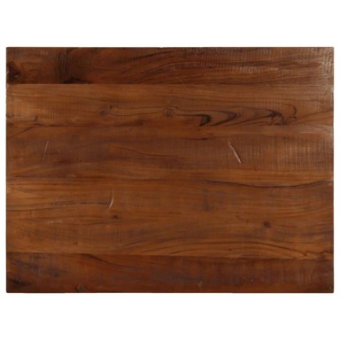 Ploča za stol, 90 x 70 x 2,5 cm, pravokutna, od masivnog obnovljenog drva, debljina 25 mm, prirodno obnovljeno drvo