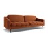 MAKAMII Narančasta baršunasti sofa 238 cm Nalu, 238x95x80 cm