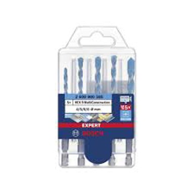 BOSCH 5-dijelni set svrdla Professional Expert HEX-9 MultiConstruction, 4/5/6/6/8 mm