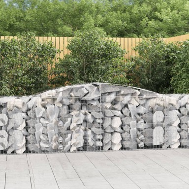 Lučne gabionske košare 9 kom 400x50x80/100 cm pocinčano željezo