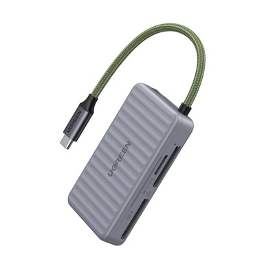 UGREEN Čitač memorijskih kartica SD/MicroSD USB-C, sivi