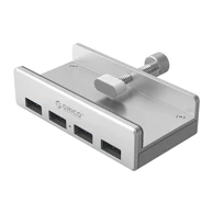 ORICO USB hub MH4PU, 4x USB-A, stolna stezaljka, srebrni