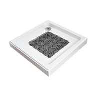 TENDANCE Obloga za kadu 50 x 50 cm pvc, siva Bubbles