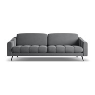 MAKAMII Siva baršunasti sofa 238 cm Nalu, 238x95x80 cm
