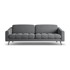 MAKAMII Siva baršunasti sofa 238 cm Nalu, 238x95x80 cm