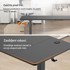 VONHAUS Električno podesiv podizni radni stol 100 x 60 cm s USB-C priključkom za punjenje, crni