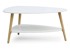 Skandinavski stolić s policom, bijeli