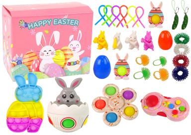 Set igračaka Easter Fidget Toys anti-stress, 29 dijelova, višebojno