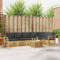 Set vanjskih sofa, 7 kom, 59 x 59 x 37 cm, bijela i antracit