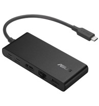 ASUS Docking stanica DC201 Dual, USB-C na USB-A, 2x USB-C, HDMI 4K 60 Hz, LAN, 100 W PD, crna 