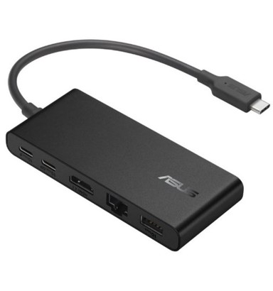 ASUS Docking stanica DC201 Dual, USB-C na USB-A, 2x USB-C, HDMI 4K 60 Hz, LAN, 100 W PD, crna 
