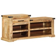 Klupa za cipele 110x35x50 cm Čvrsto drvo manga