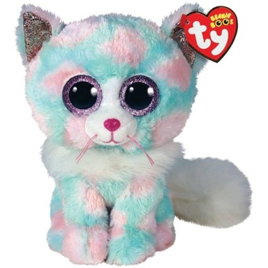 TY Pliš Beanie Boos Opal, pastelna mačka, 15 cm