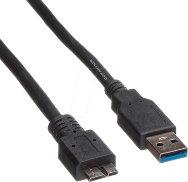 ROLINE USB3.0 kabel TIP A(M) - Micro B(M), 0.8m, crni