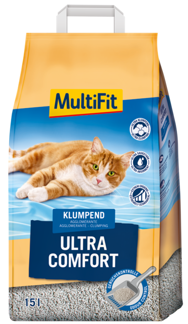 MULTIFIT Pijesak za mačke Ultra Comfort, 15 L