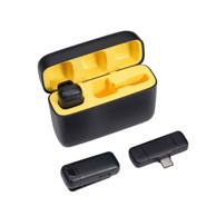 TECHSUIT Mikrofon Lavalier Wireless, Type-C, crni