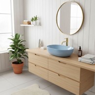 REA Nadgradni umivaonik Lisa, svjetloplavi sjajni