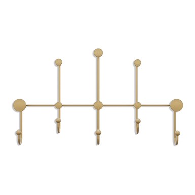 KALUNE DESIGN Metalna zidna vješalica u zlatnoj boji Dama