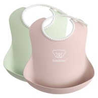 BABYBJORN Podbradnjak, set 2/1, powder green/powder pink