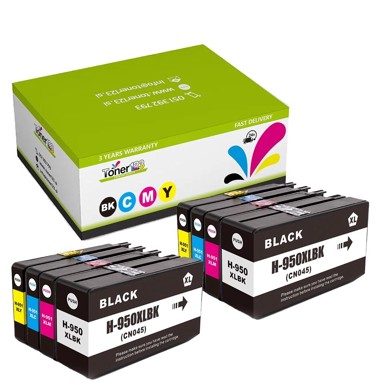 TONER123 Komplet HP 950XL + 951XL / OfficeJet Pro 276, 8100, 8600, 8610, 8620, 8630, 8640, 2× crna, 2× cijan, 2× magenta, 2× žuta