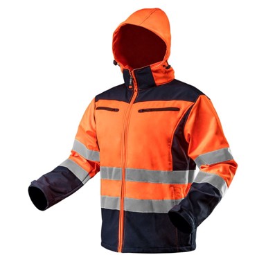 NEO TOOLS Softshell radna jakna s kapuljačom, narančasta, veličina XXL