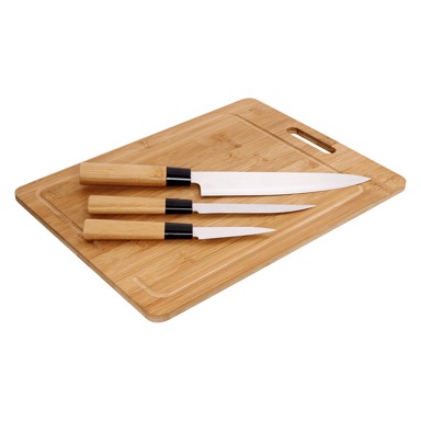 CASA COLLECTION Daska za rezanje Bamboo set s noževima, 4/1