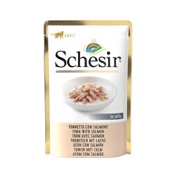 SCHESIR Cat tuna s lososom u želeu, vrećica 85 g