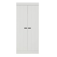 WOOOD Bijeli ormar od masivnog bora 77x175 cm Connect