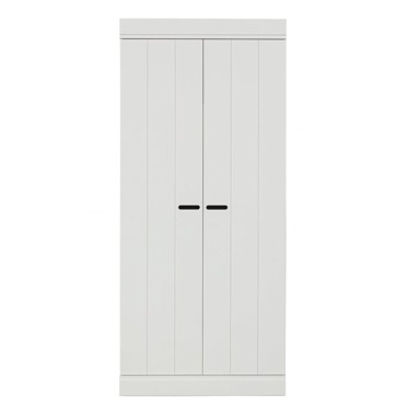 WOOOD Bijeli ormar od masivnog bora 77x175 cm Connect
