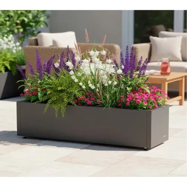 HERSTERA GARDEN Cube, metalna žardinjera za cvijeće, 63 l, antracit, proizvedeno u EU
