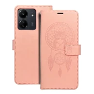 MEZZO Preklopna torbica Book Case za Xiaomi Redmi 13C / Poco C65, dream catcher peach fuzz