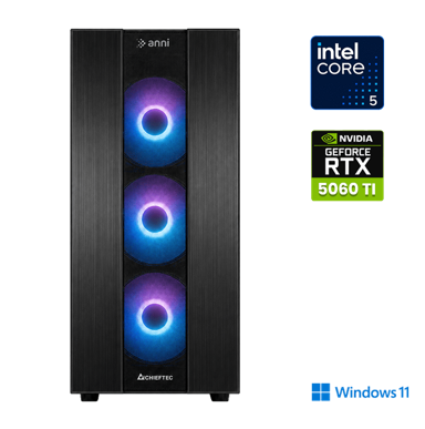 ANNI Stolno računalo Gamer Advanced / Intel Core i5-14400F, 16 GB RAM, 1 TB SSD, Windows 11 Home