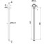 Ravna cijev FI-15 s ušicom duljine 18 mm, hidraulična, 300 mm