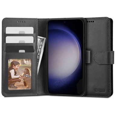TECH-PROTECT Maskica za Samsung Galaxy S23 Plus, Wallet, crna