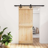 Klizna vrata 80x210 cm, prirodno-crna