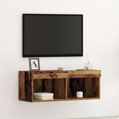 TV zidni ormarić s LED svjetlima, 80x30x30 cm