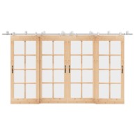 Pribor za klizna vrata od nehrđajućeg čelika 200 cm srebrni